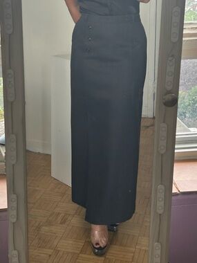 NWT Vintage Korinna Classique Pure New Wool Maxi Skirt Made in Canada Size 12